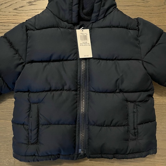 Old navy blue boys fall/winter jacket 12-18M NWT Ret $80 - Picture 2 of 4